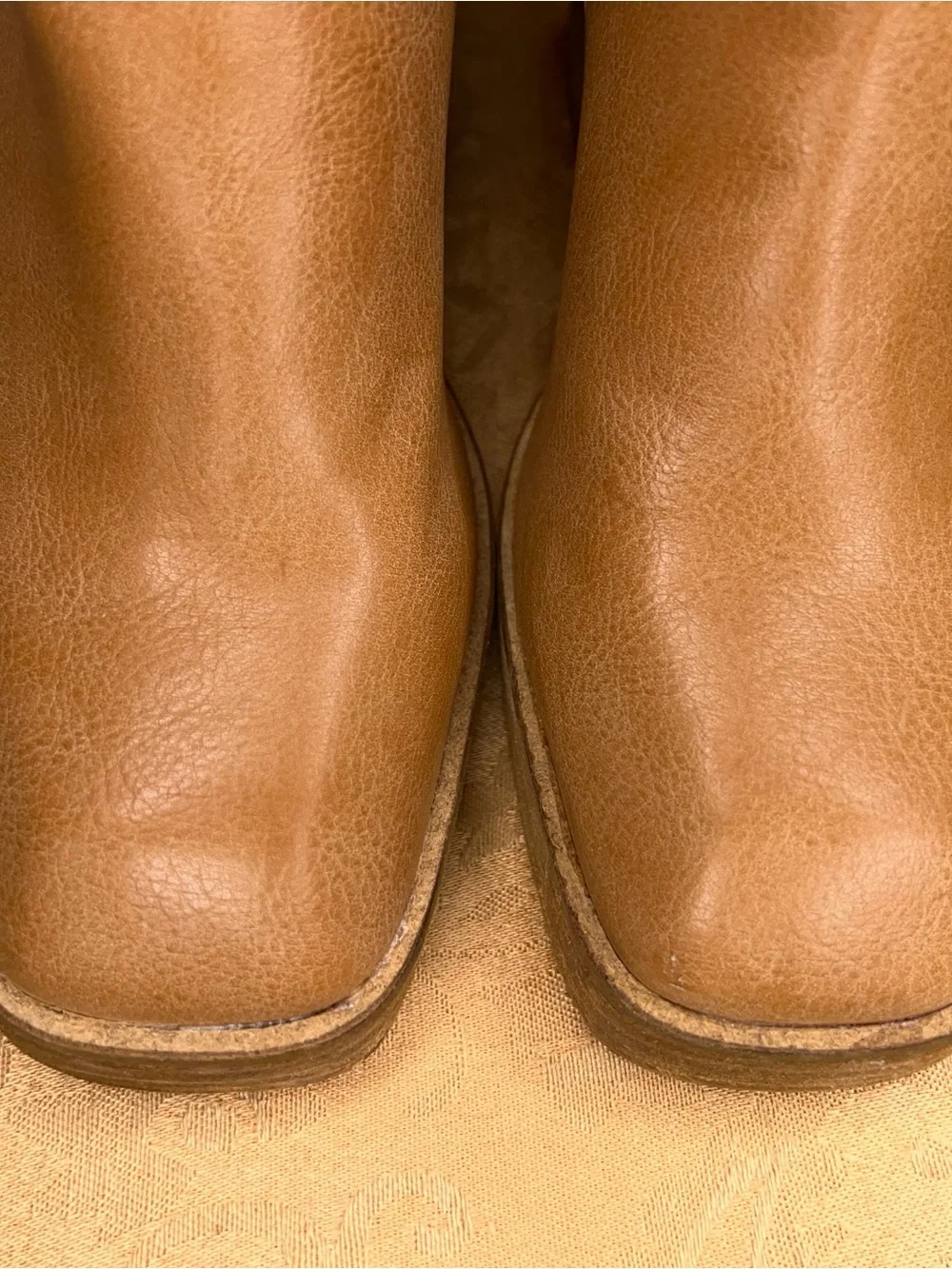 Size 5.5 Beast Fashion Tan Brown Boots Block Heel Pull On Boho Bohemian Vegan